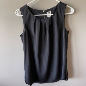 Anne Klein black sleeveless blouse